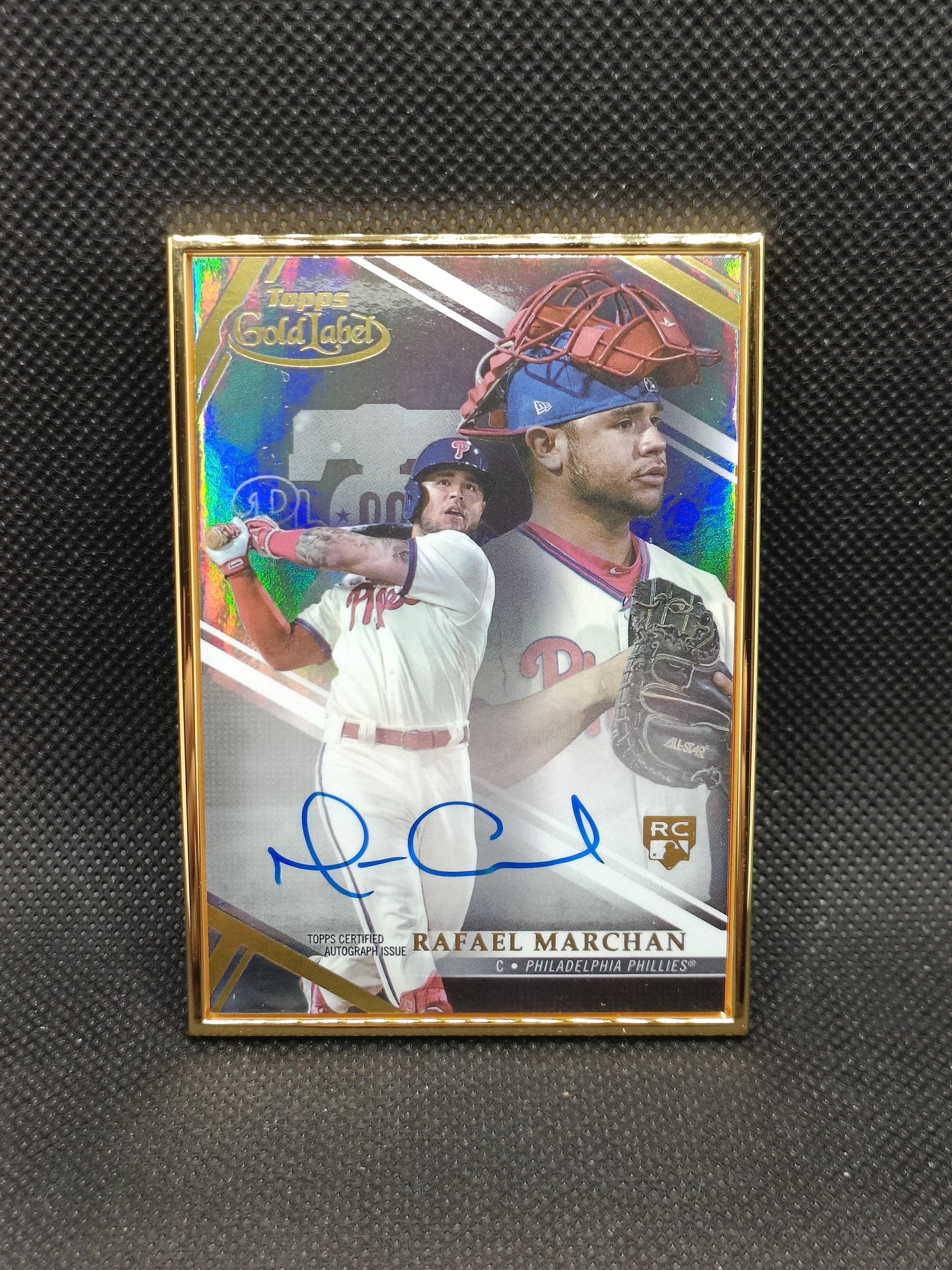 Rafael Marchan - 2021 Topps Gold Label Rookie Gold Framed Auto - Philadelphia Phillies