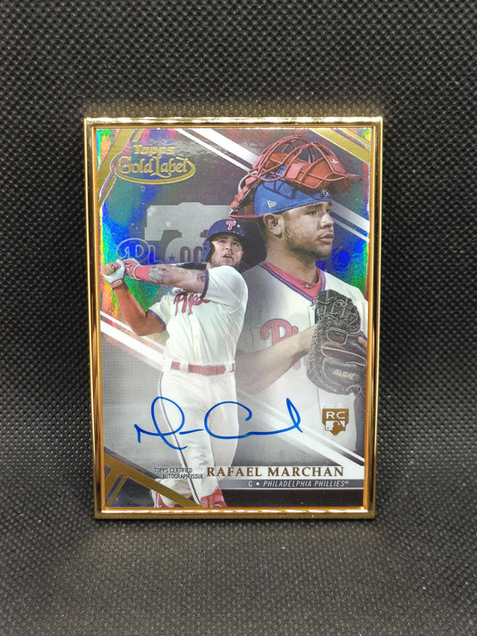 Rafael Marchan - 2021 Topps Gold Label Rookie Gold Framed Auto - Philadelphia Phillies