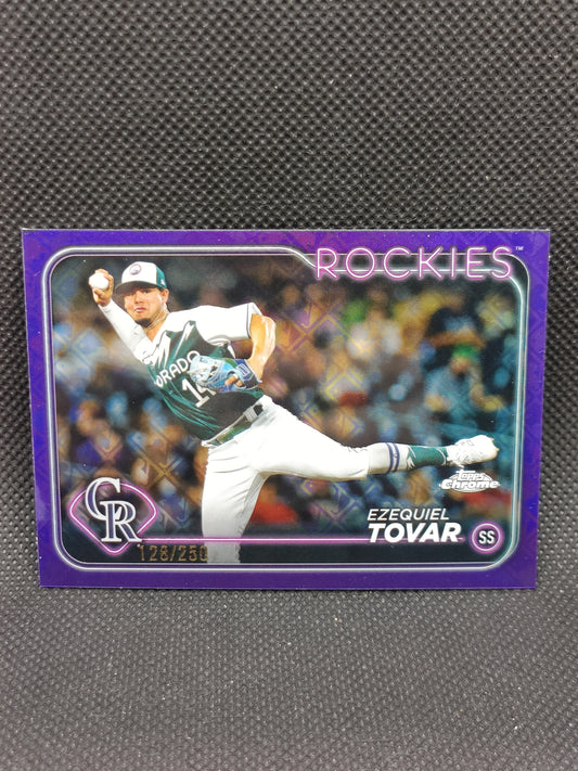 Ezequiel Tovar - 2024 Topps Chrome Logofractor Edition Purple /250 - Colorado Rockies
