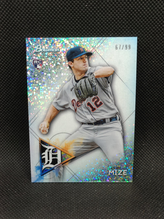 Casey Mize - 2021 Bowman Sterling Rookie Speckle Refractor /99 - Detroit Tigers