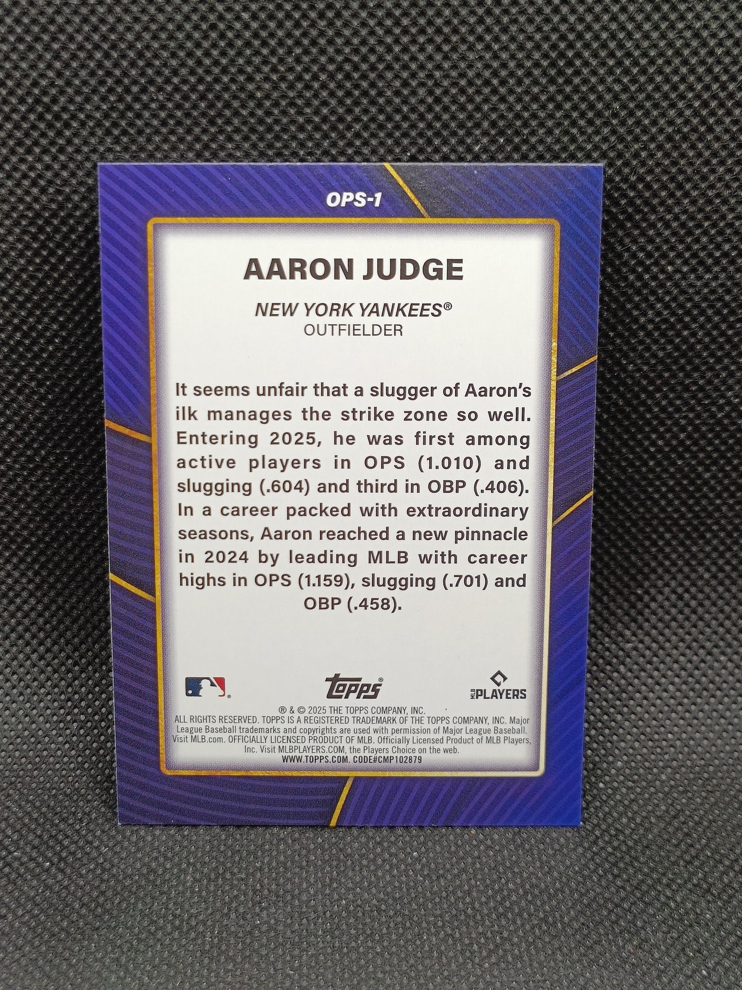 Aaron Judge - 2025 Topps Series Two OPS Leaders Insert - New York Yankees