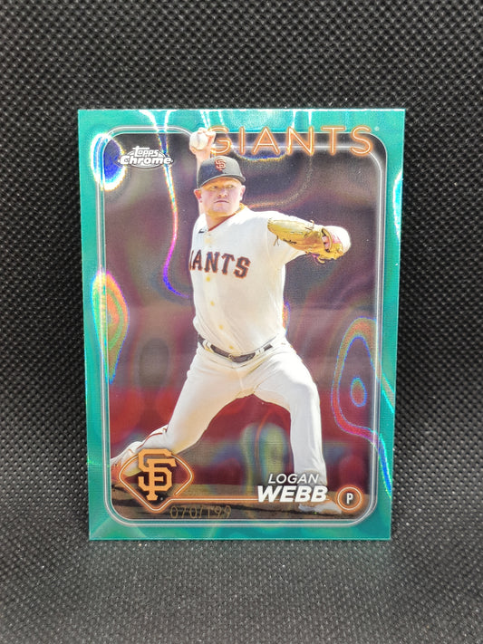 Logan Webb - 2024 Topps Chrome Aqua Lava Refractor /199 - San Francisco Giants