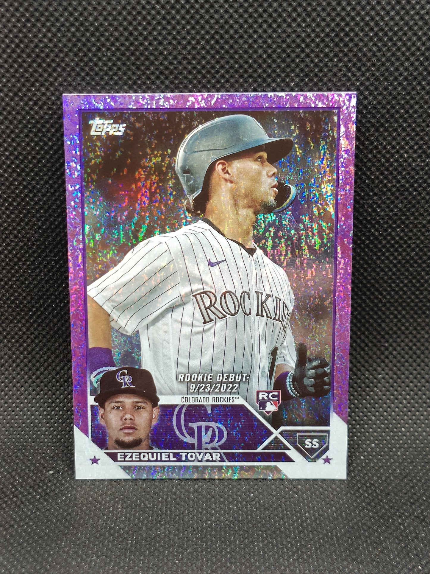 Ezequiel Tovar - 2023 Topps Update Series Rookie Debut Purple Foil /799 - Colorado Rockies