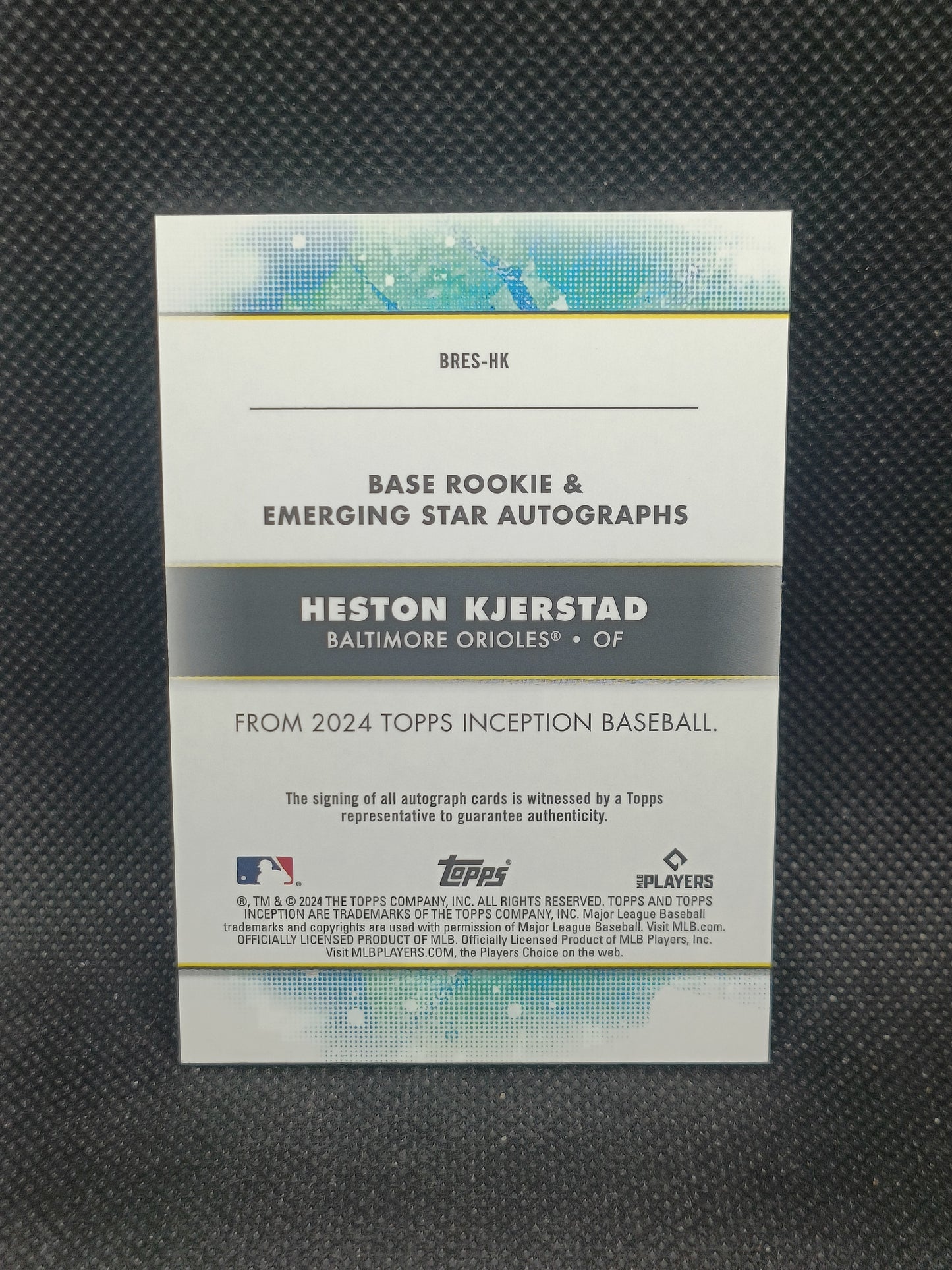 Heston Kjerstad - 2024 Topps Inception Rookie Auto /299 - Baltimore Orioles