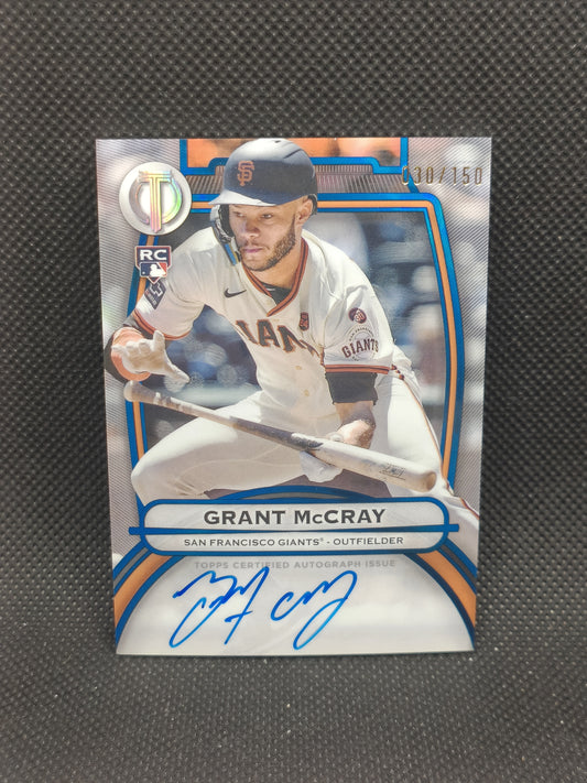 Grant McCray - 2025 Topps Tribute Rookie Auto Blue /150 - San Francisco Giants