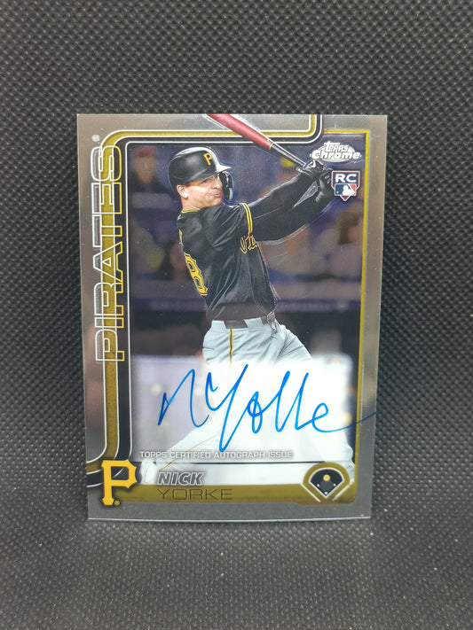 Nick Yorke - 2025 Topps Chrome Rookie Auto - Pittsburgh Pirates