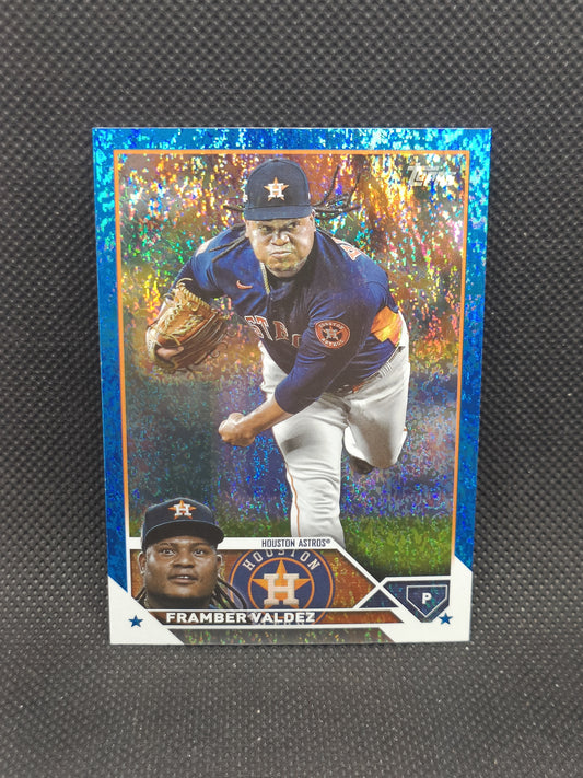 Framber Valdez - 2023 Topps Series Two Blue Holofoil /999 - Houston Astros