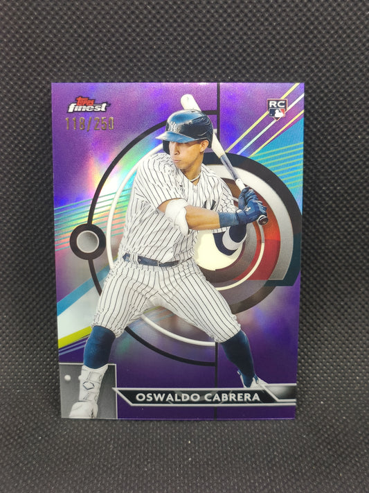 Oswaldo Cabrera - 2023 Topps Finest Rookie Purple Refractor /250 - New York Yankees