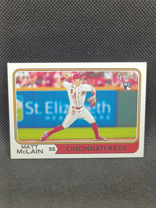 Matt McLain - 2023 Topps Heritage High Number Rookie - Cincinnati Reds