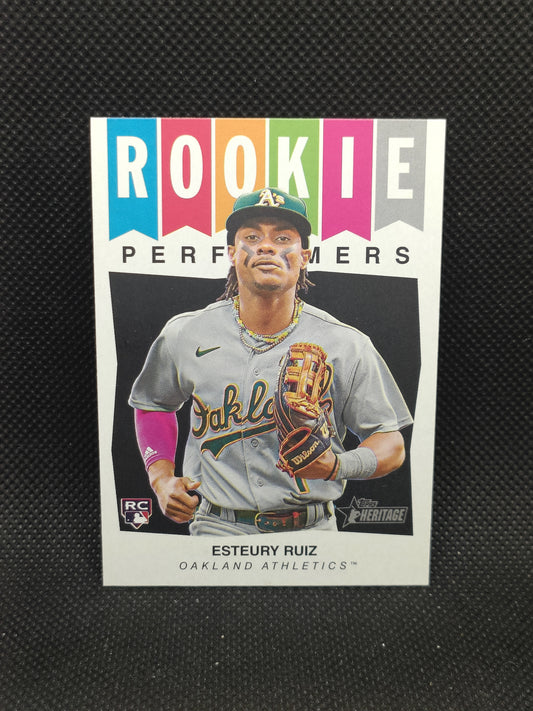 Esteury Ruiz - 2023 Topps Heritage High Number Rookie Performers - Oakland Athletics