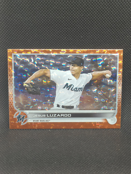 Jesus Luzardo - 2022 Topps Series One Orange Foil /299 - Miami Marlins