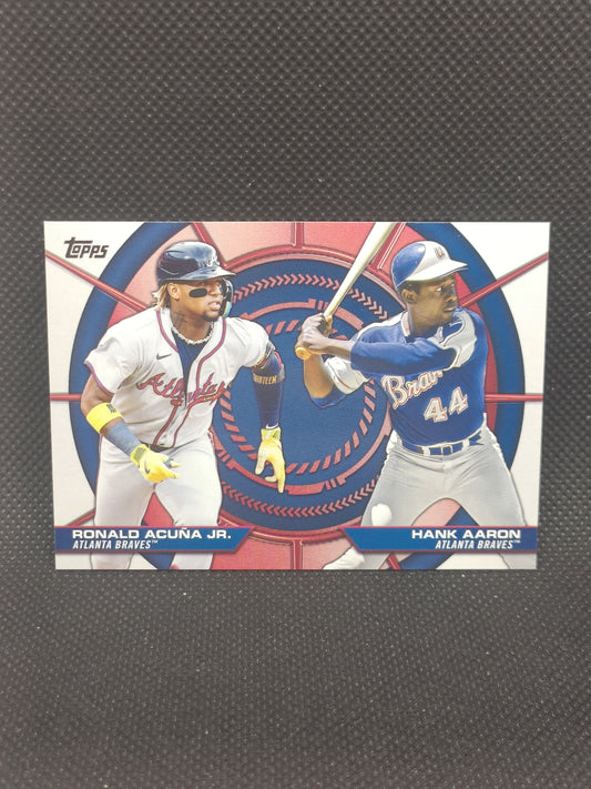 Ronald Acuna Jr & Hank Aaron - 2025 Topps Series Two Dynamic Duos - Atlanta Braves