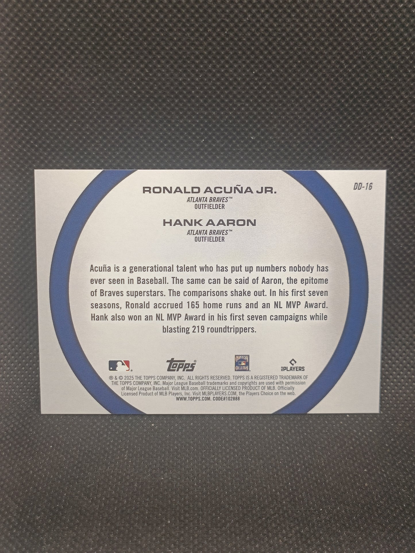 Ronald Acuna Jr & Hank Aaron - 2025 Topps Series Two Dynamic Duos - Atlanta Braves