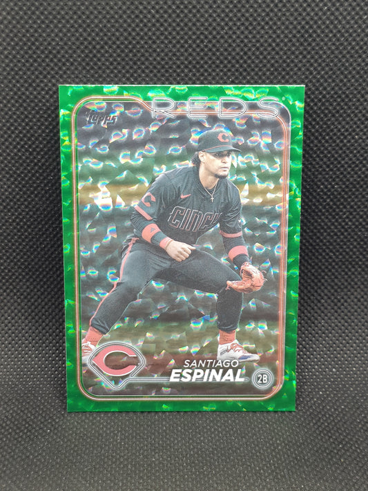 Santiago Espinal - 2024 Topps Update Series Green Foil /499 - Cincinnati Reds