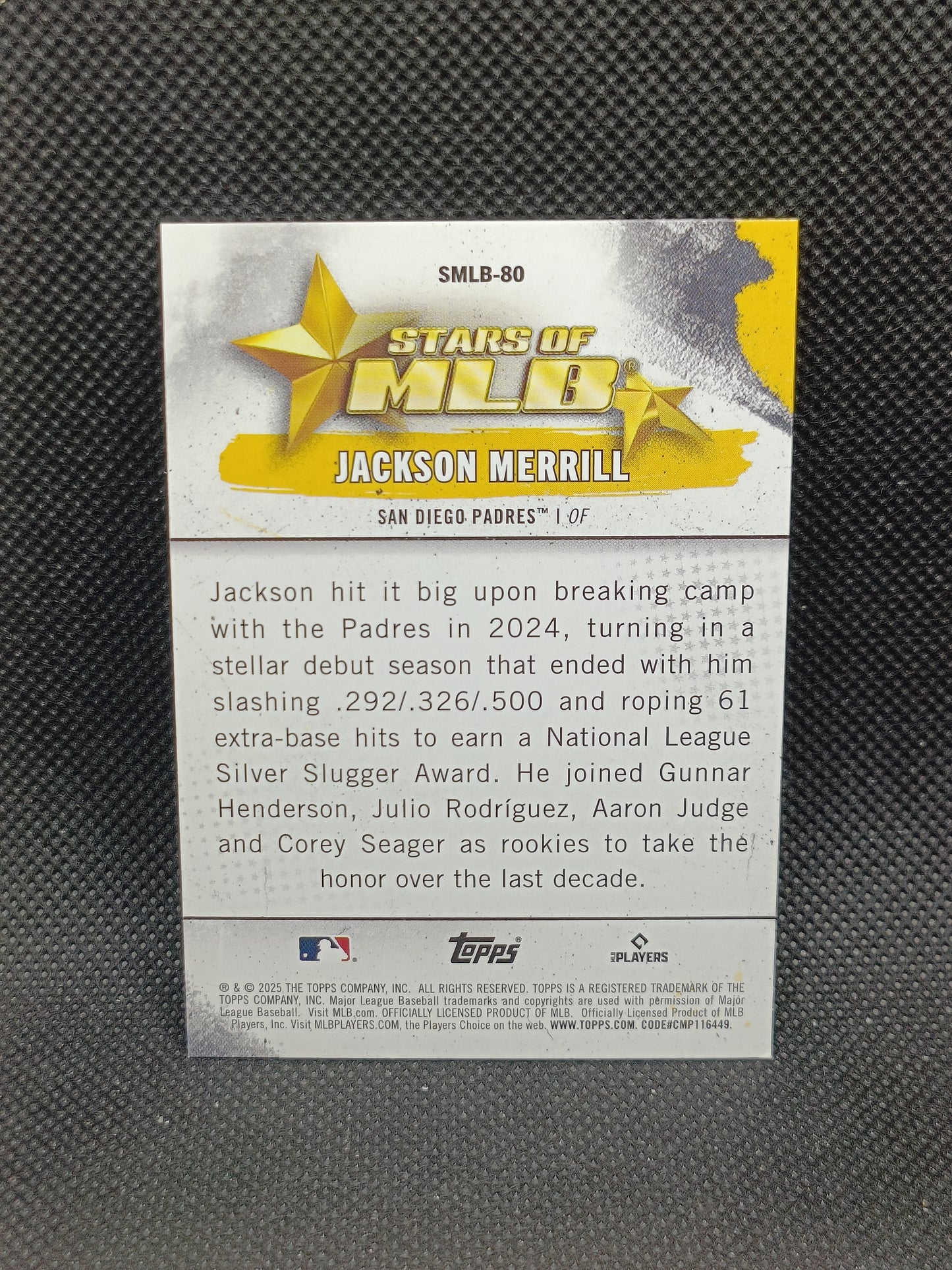 Jackson Merrill - 2025 Topps Update Series Stars Of MLB - San Diego Padres