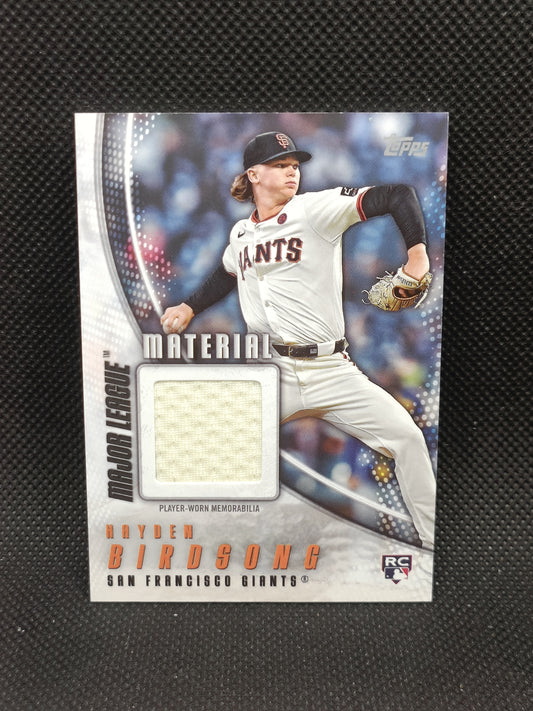 Hayden Birdsong - 2025 Topps Series One Rookie Relic - San Francisco Giants