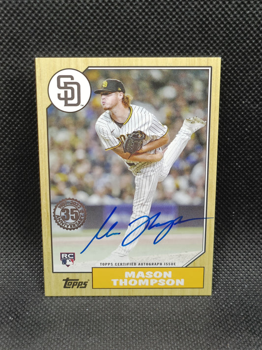 Mason Thompson - 2022 Topps Series Two 1987 Rookie Auto - San Diego Padres