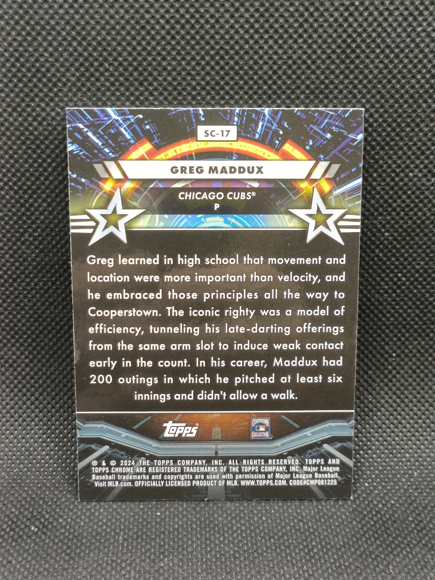 Greg Maddux - 2024 Topps Cosmic Chrome Star Command - Chicago Cubs
