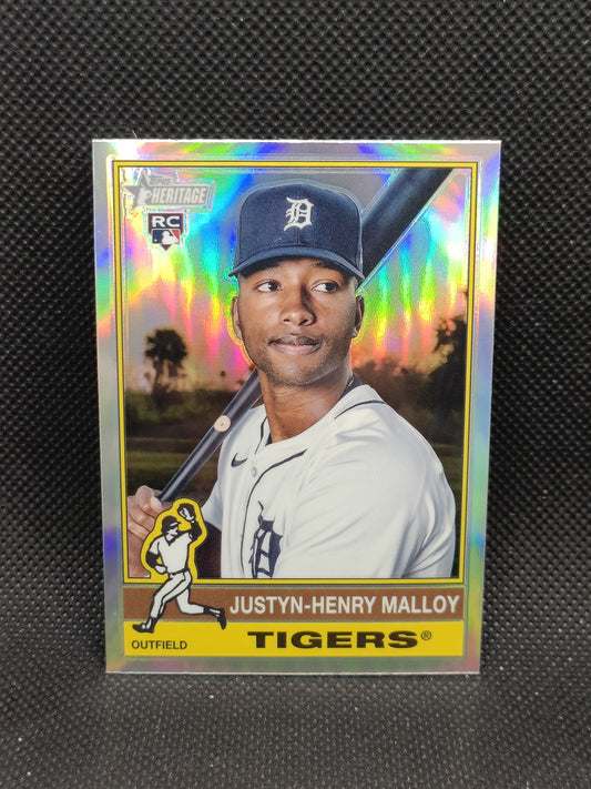 Justyn-Henry Malloy - 2025 Topps Heritage Rookie Chrome Refractor - Detroit Tigers