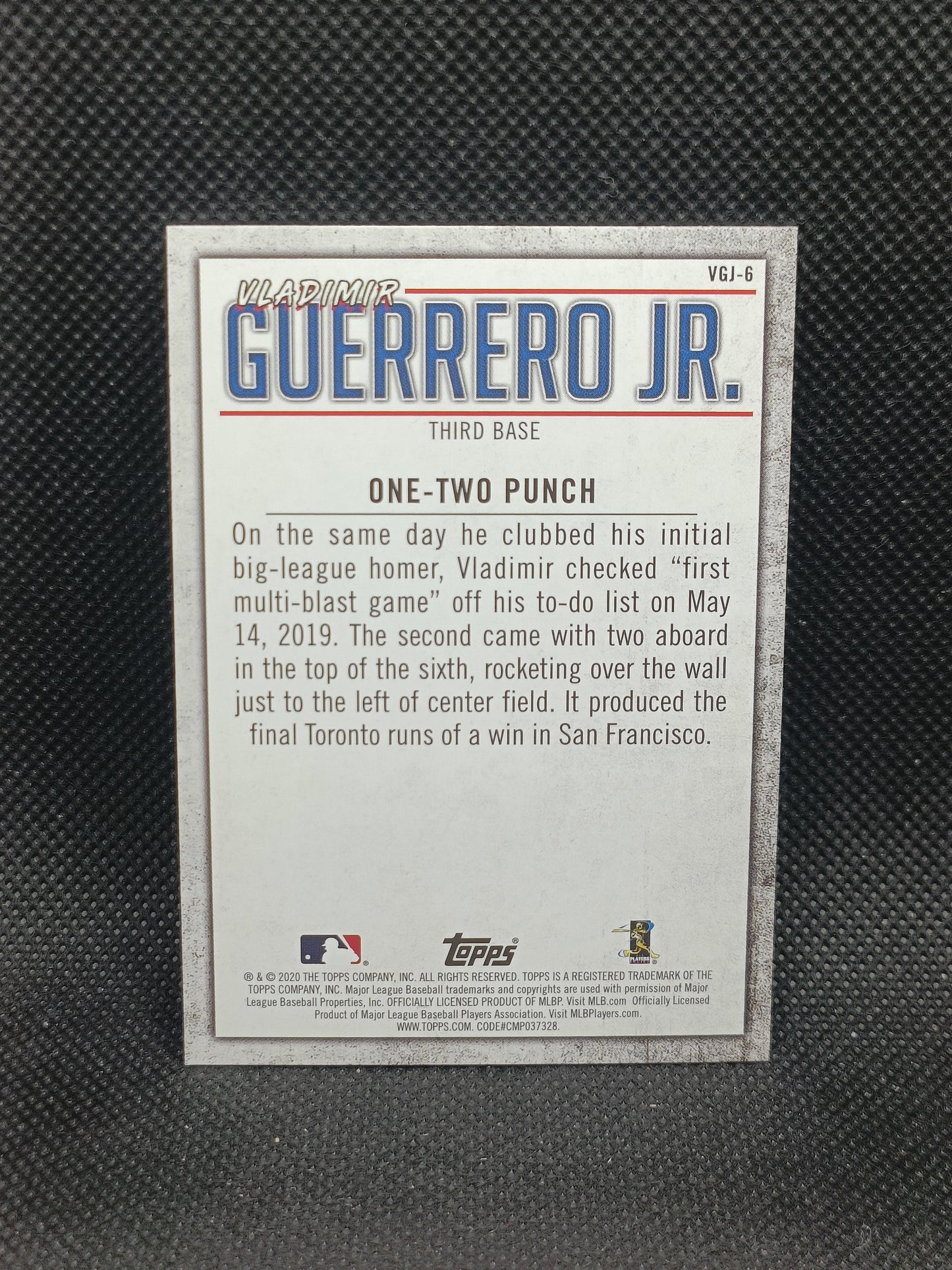 Vladimir Guerrero Jr - 2020 Topps Player Highlights Insert - Toronto Blue Jays