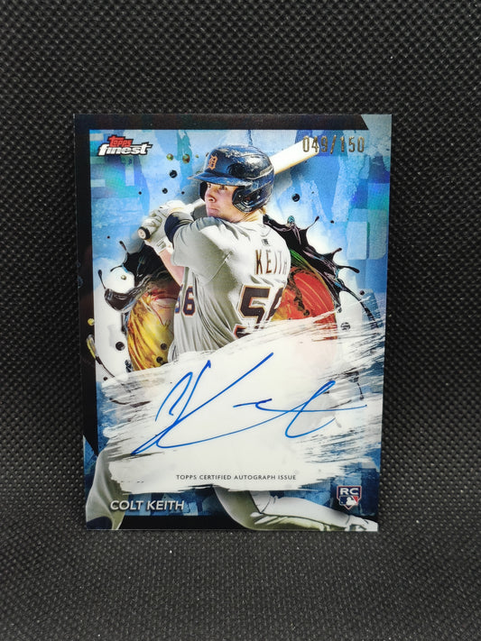 Colt Keith - 2024 Topps Finest Rookie Auto Sky Blue Refractor /150 - Detroit Tigers