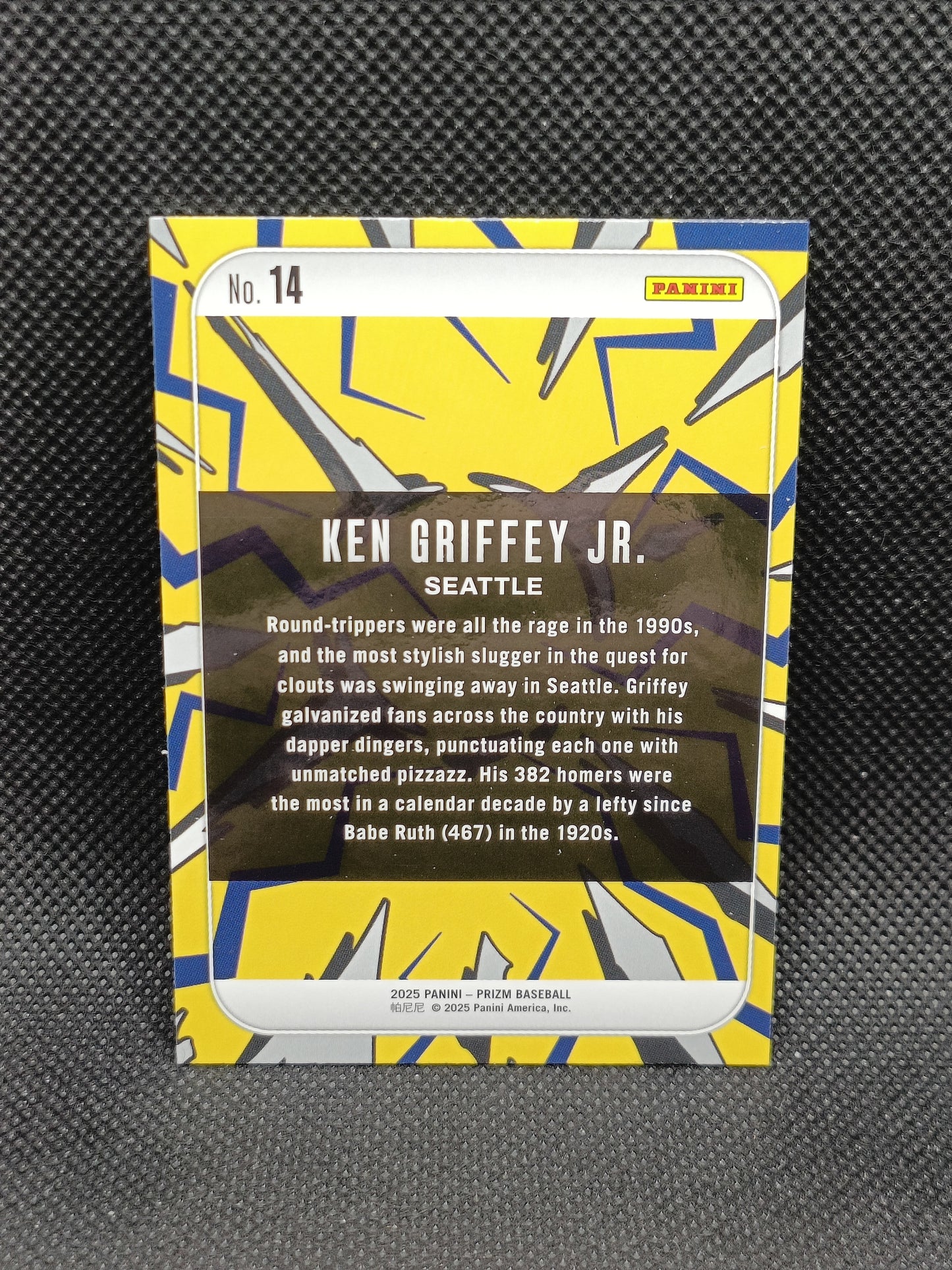 Ken Griffey Jr - 2025 Panini Prizm Dingers Insert - Seattle Mariners