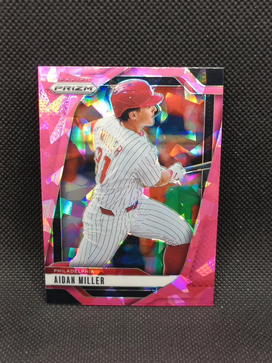 Aidan Miller - 2025 Panini Prizm Pink Ice - Philadelphia Phillies
