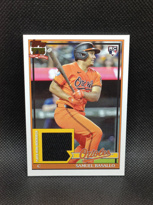 Samuel Basallo - 2026 Topps Series One 1991 Rookie Relic - Baltimore Orioles