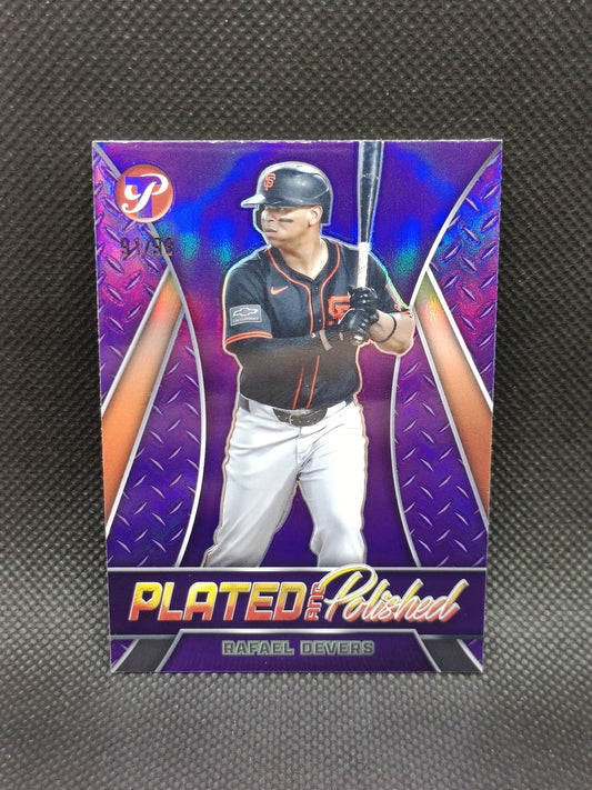 Rafael Devers - 2025 Topps Pristine Plated & Polished Purple Refractor /99 - San Francisco Giants