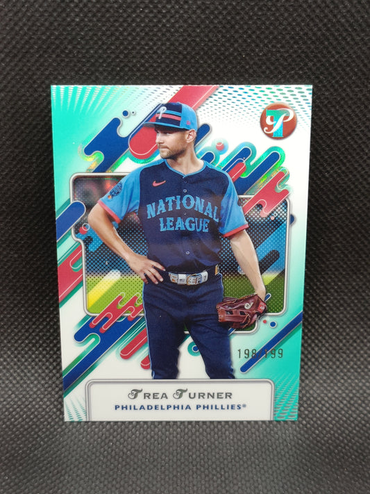 Trea Turner - 2025 Topps Pristine Aqua Refractor /199 - Philadelphia Phillies
