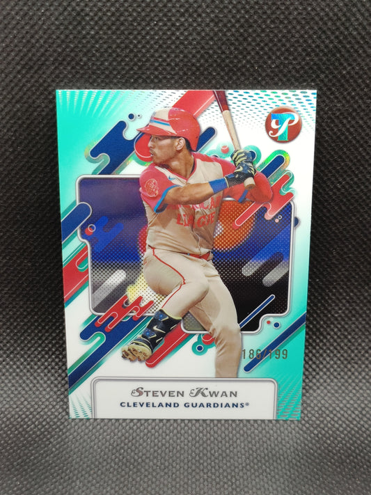 Steven Kwan - 2025 Topps Pristine Aqua Refractor /199 - Cleveland Guardians