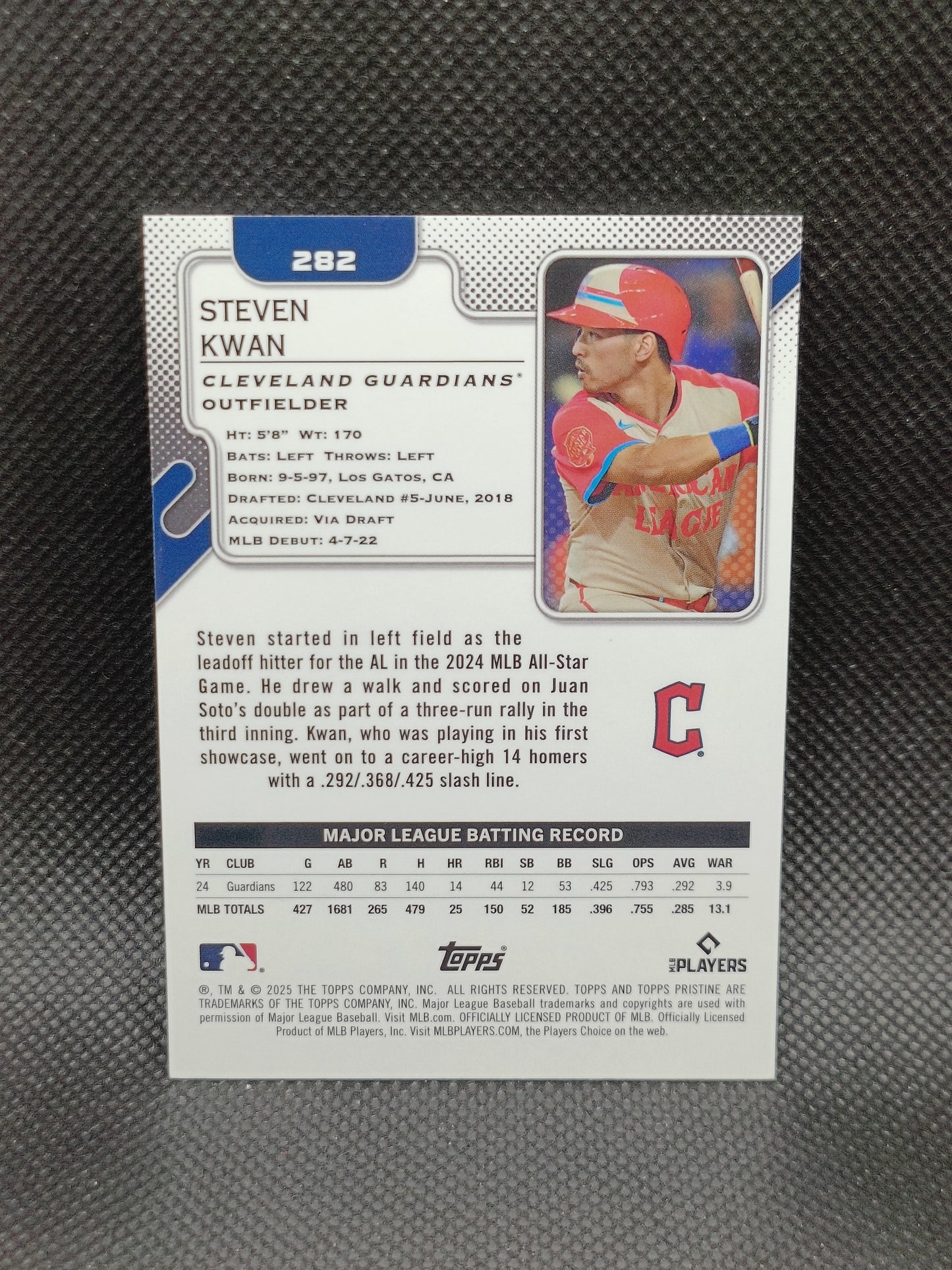 Steven Kwan - 2025 Topps Pristine Aqua Refractor /199 - Cleveland Guardians