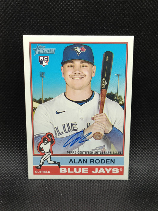 Alan Roden - 2025 Topps Heritage High Number Rookie Auto - Toronto Blue Jays