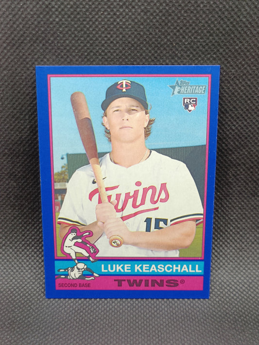 Luke Keaschall - 2025 Topps Heritage High Number Rookie Dark Blue Border - Minnesota Twins