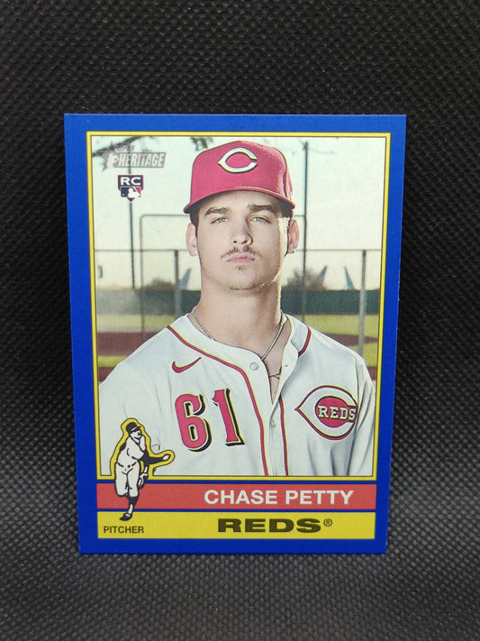Chase Petty - 2025 Topps Heritage High Number Rookie Dark Blue Border - Cincinnati Reds