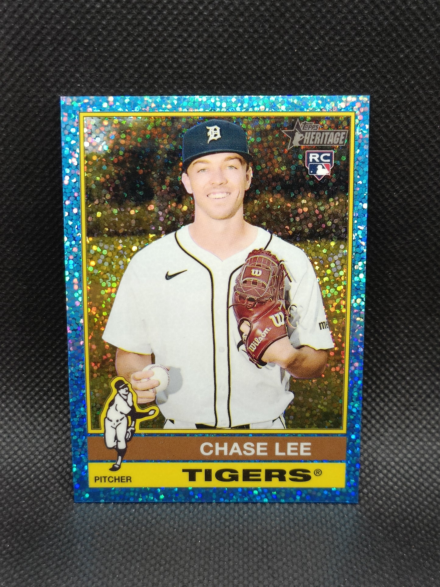Chase Lee - 2025 Topps Heritage High Number Rookie Chrome Light Blue Sparkle - Detroit Tigers