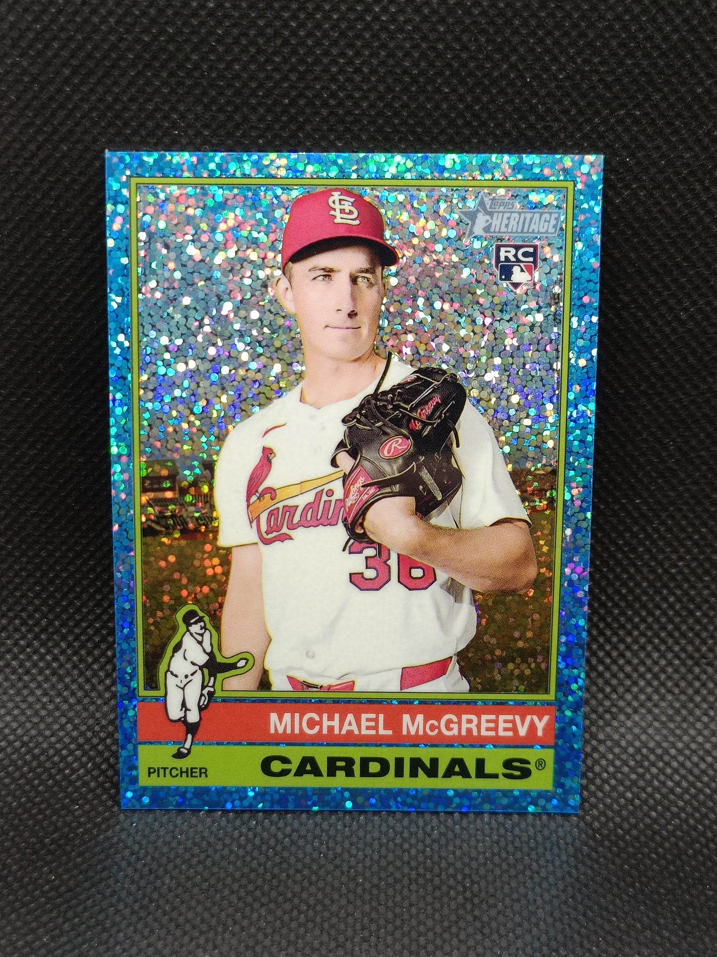 Michael McGreevy - 2025 Topps Heritage High Number Rookie Chrome Light Blue Sparkle - St Louis Cardinals