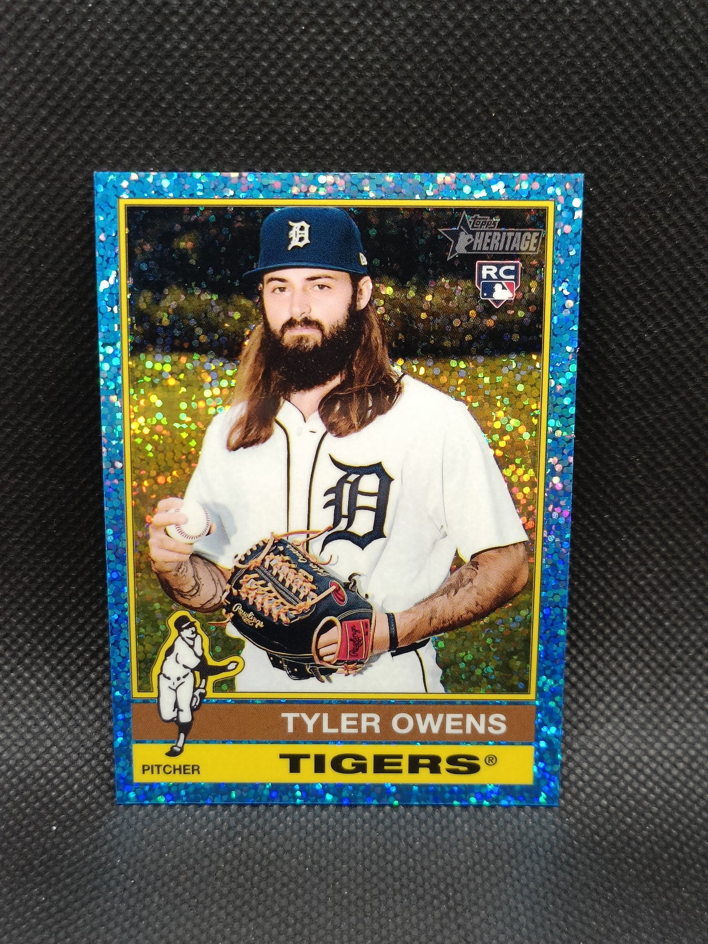 Tyler Owens - 2025 Topps Heritage High Number Rookie Chrome Light Blue Sparkle - Detroit Tigers