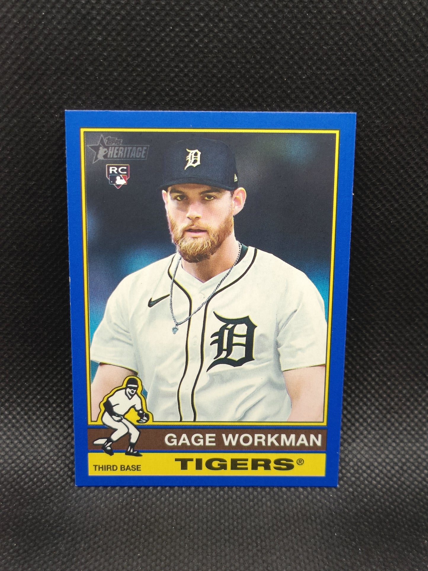 Gage Workman - 2025 Topps Heritage High Number Rookie Dark Blue Border - Detroit Tigers