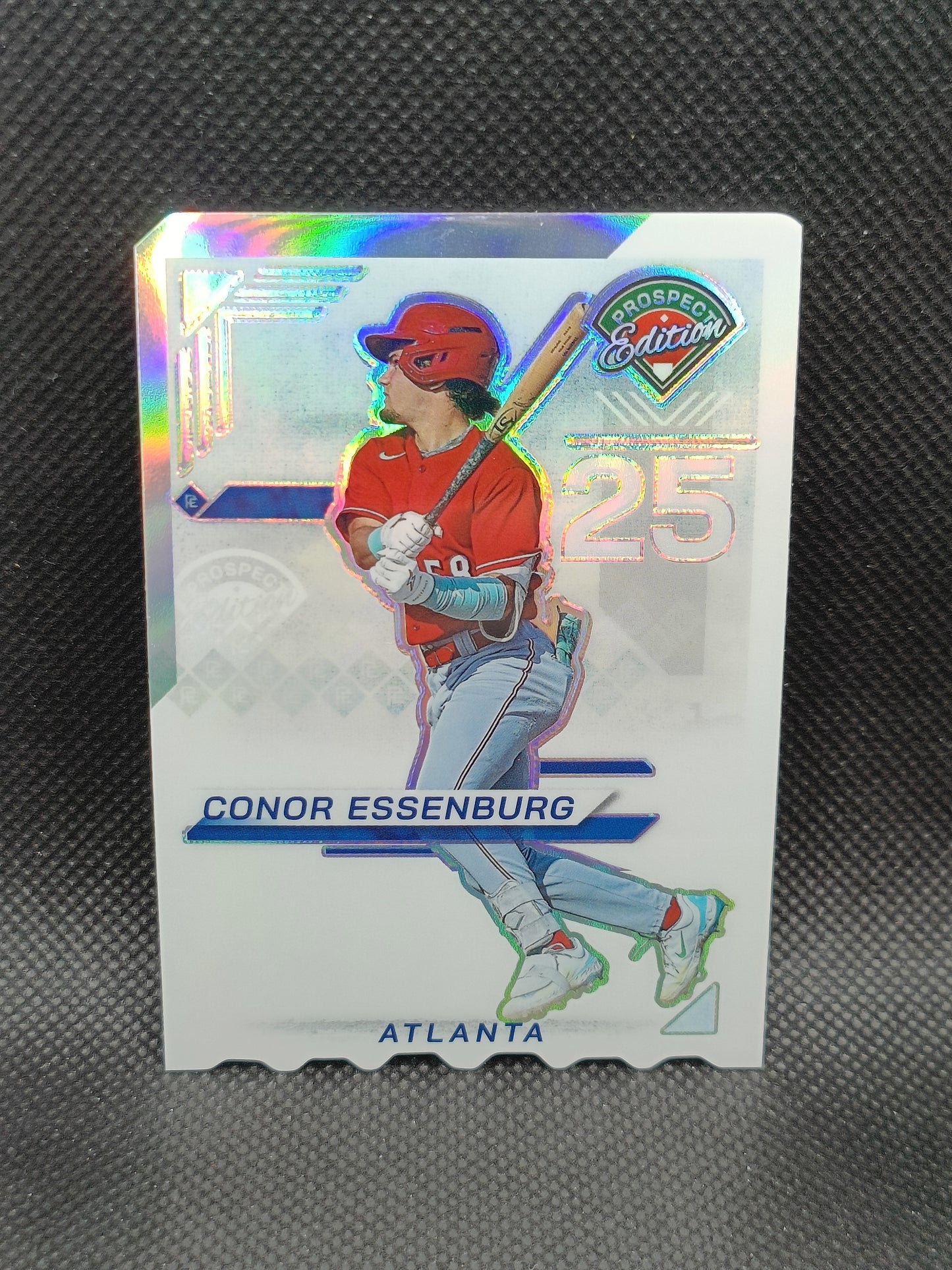 Conor Essenburg - 2025 Panini Prospect Edition Holo Silver Die Cut /25 - Atlanta Braves