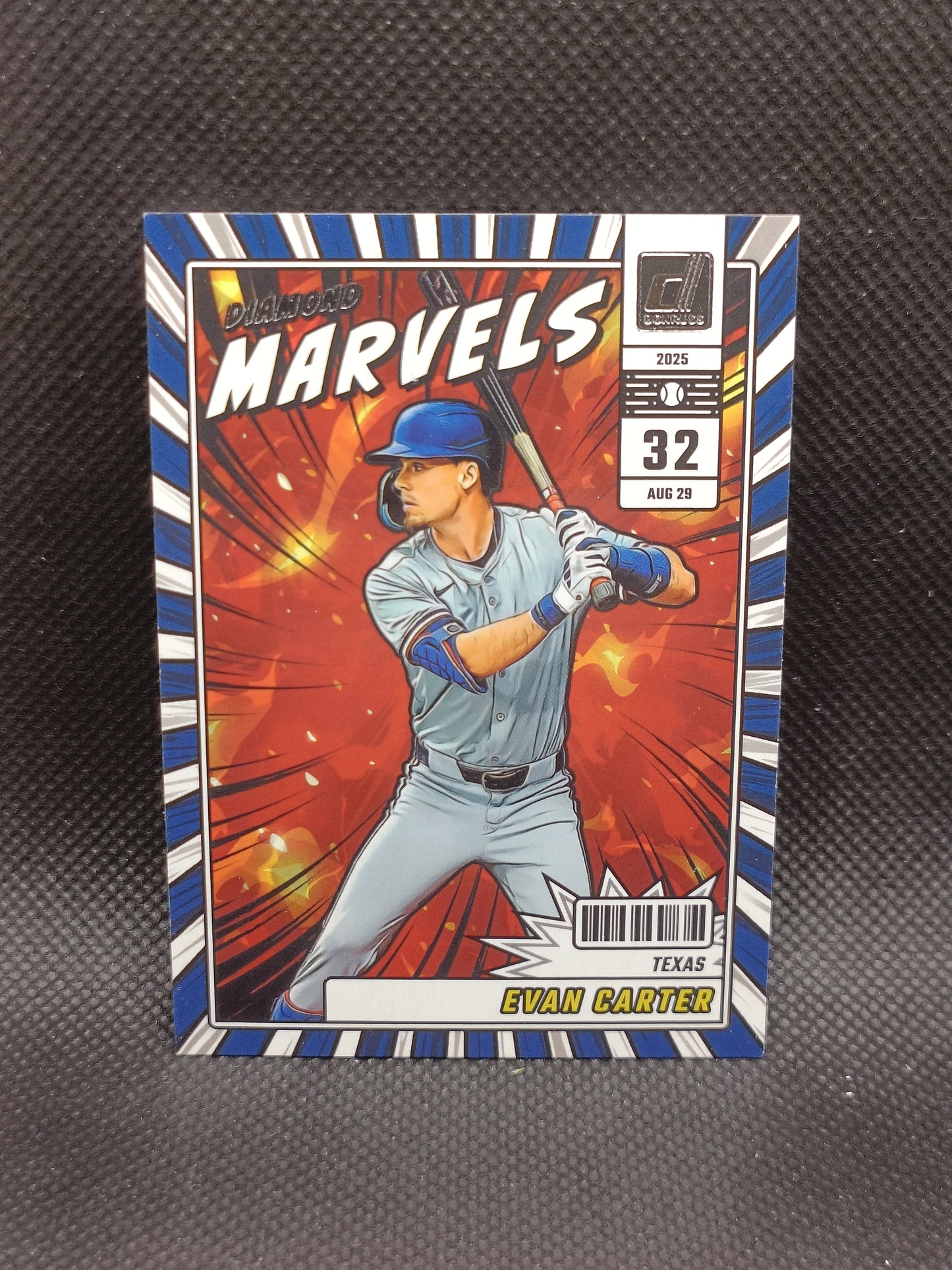 Evan Carter - 2025 Panini Donruss Diamond Marvels - Texas Rangers