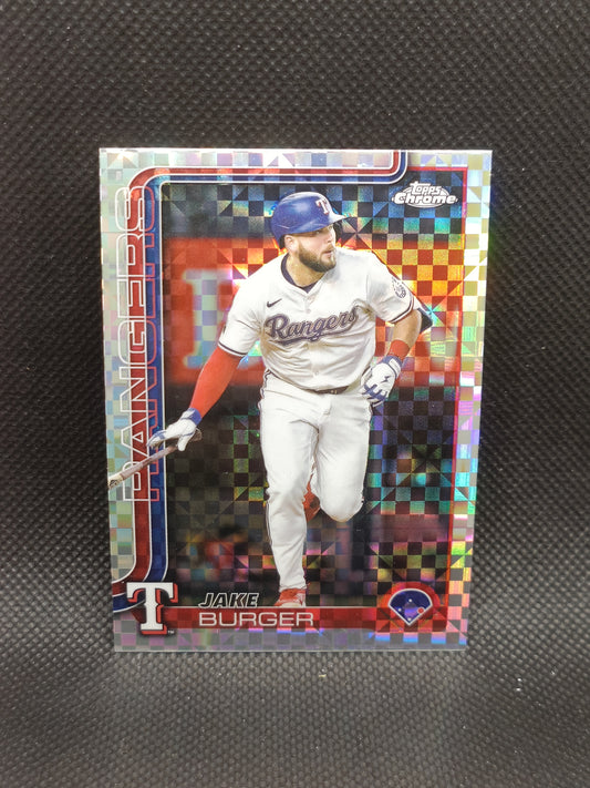 Jake Burger - 2025 Topps Chrome Update X-Fractor - Texas Rangers