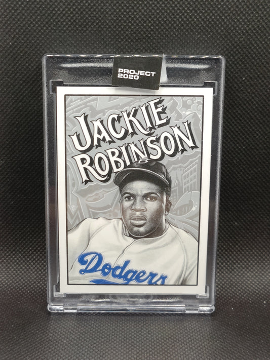 Jackie Robinson - Topps Project 2020 Mister Cartoon - Print Run 11,643 - Brooklyn Dodgers