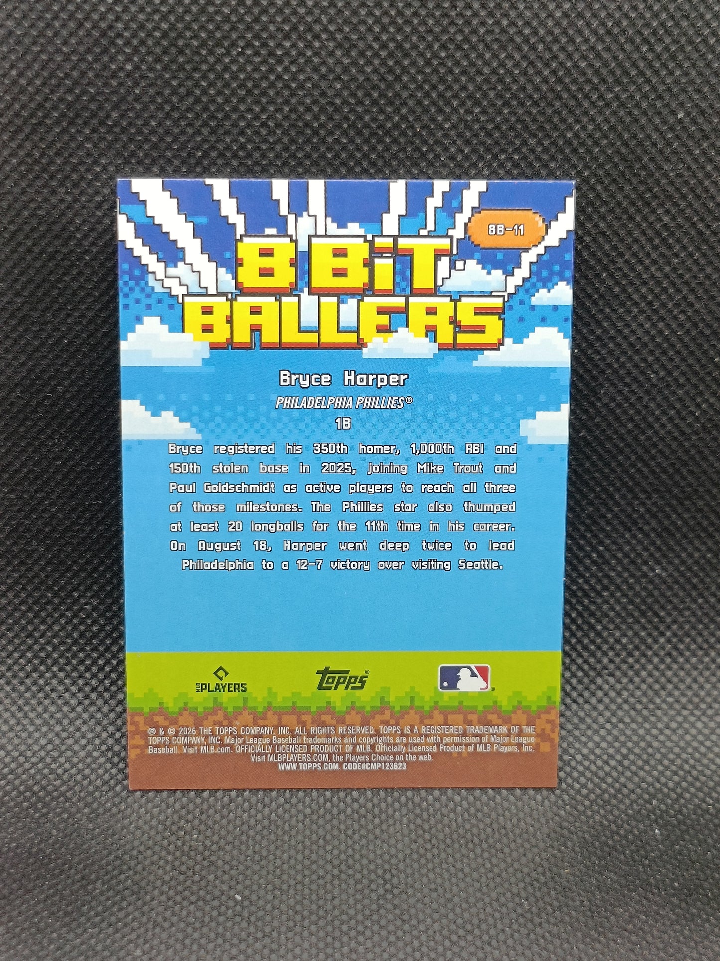 Bryce Harper - 2026 Topps Series One 8-Bit Ballers - Philadelphia Phillies