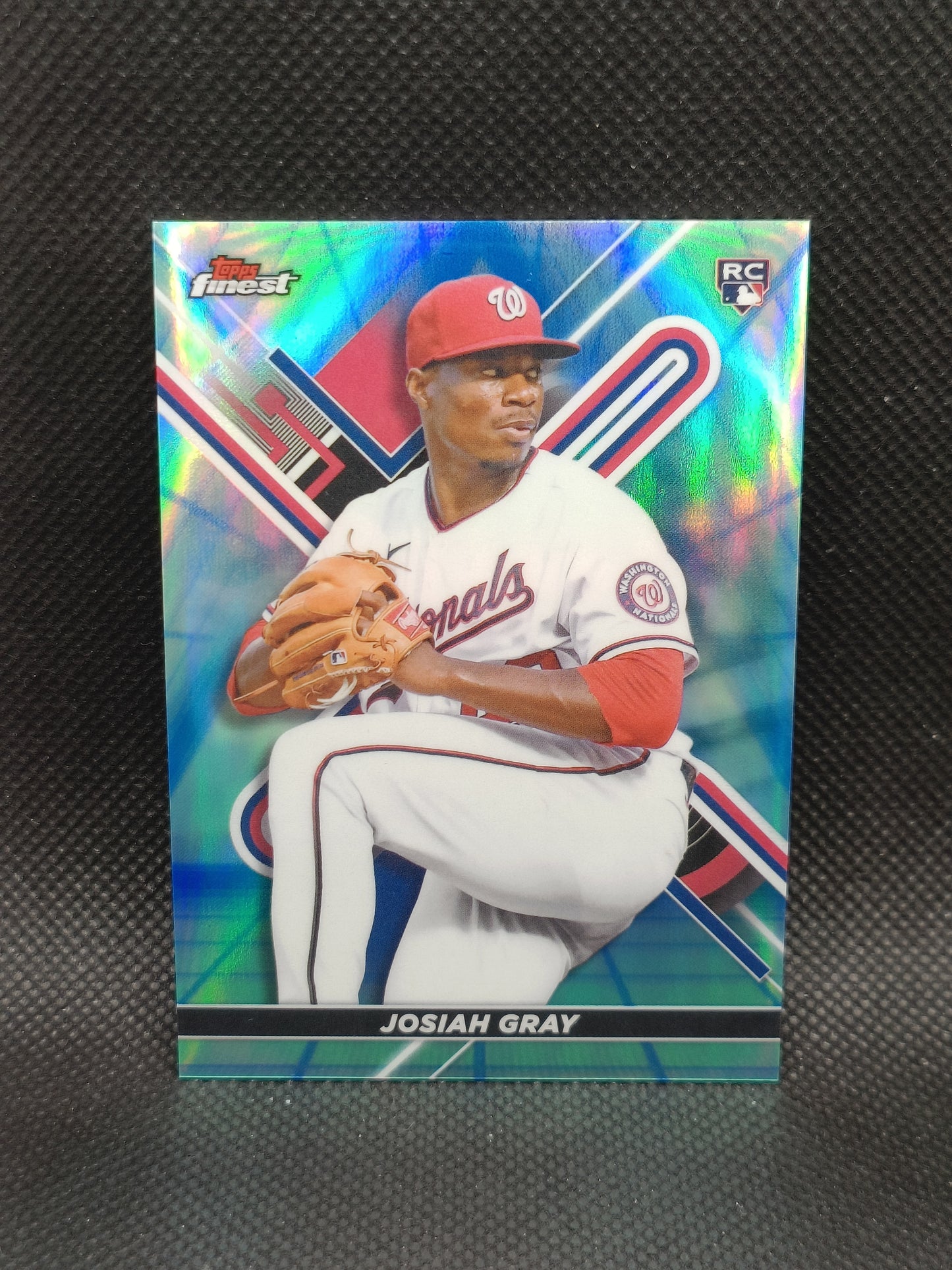 Josiah Gray - 2022 Topps Finest Rookie Blue/Aqua Vapor Refractor /250 - Washington Nationals