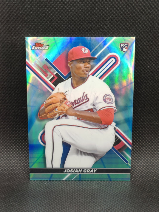 Josiah Gray - 2022 Topps Finest Rookie Blue/Aqua Vapor Refractor /250 - Washington Nationals