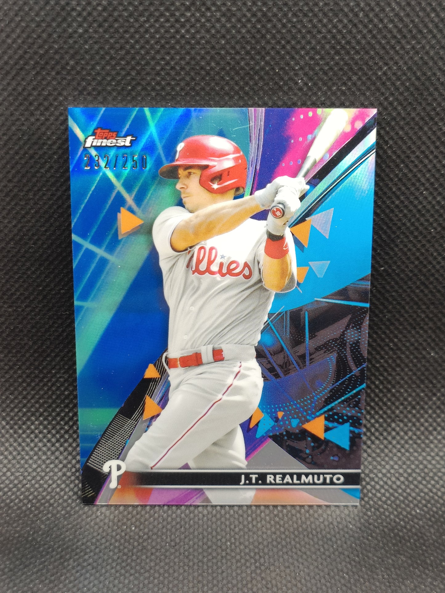 JT Realmuto - 2021 Topps Finest Purple/Aqua Vapor Refractor /250 - Philadelphia Phillies