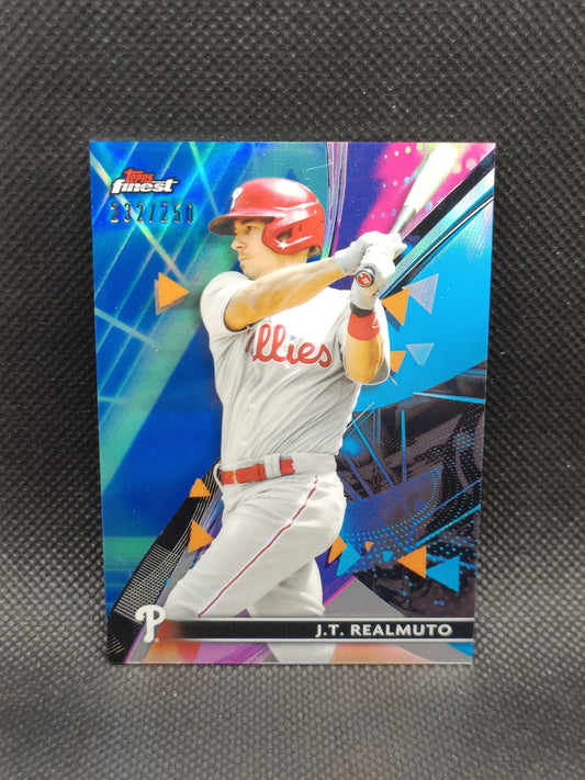 JT Realmuto - 2021 Topps Finest Purple/Aqua Vapor Refractor /250 - Philadelphia Phillies