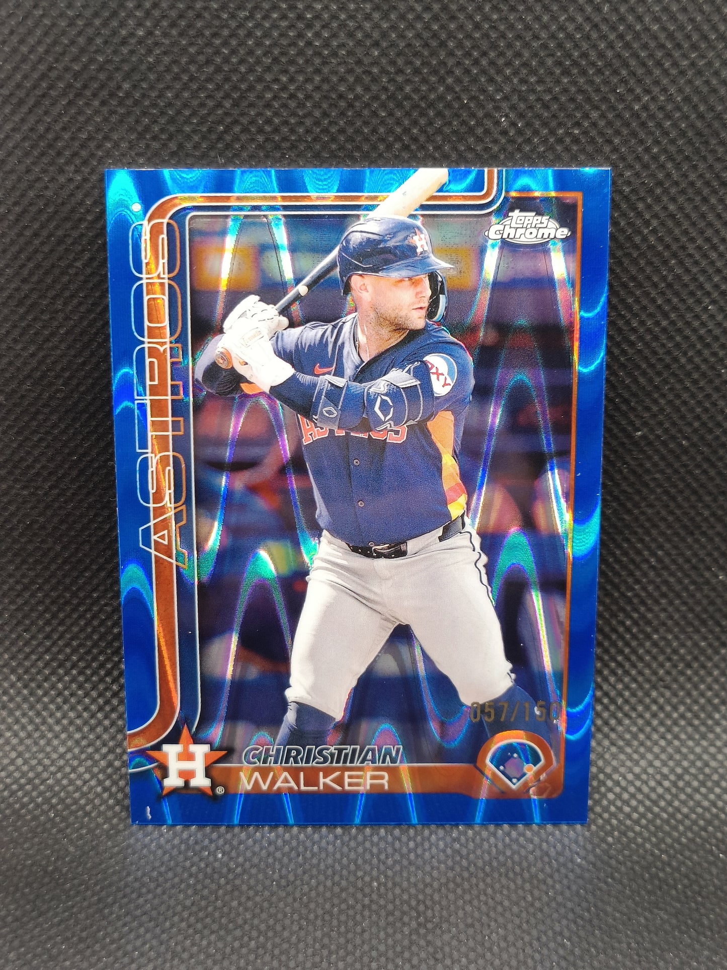 Christian Walker - 2025 Topps Chrome Blue Raywave Refractor /150 - Houston Astros