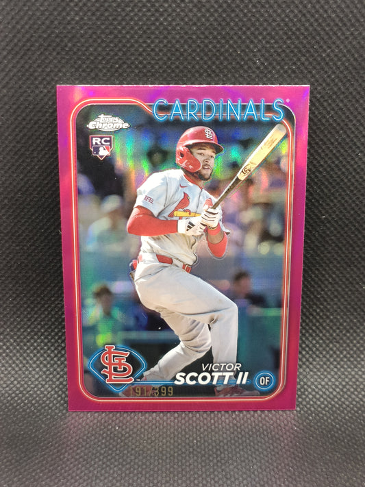 Victor Scott II - 2024 Topps Chrome Update Rookie Magenta Refractor /399 - St Louis Cardinals